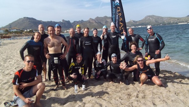 Tri Camp - Group on beach Tri Camp - Group on beach